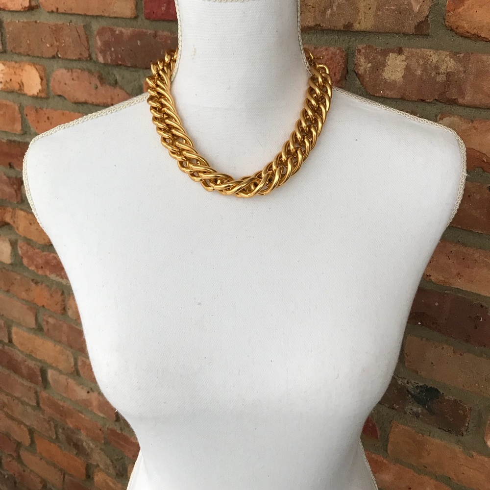 Vintage Gold Statement Necklace